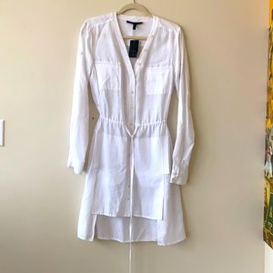 BCBG NWT White Linen Dress